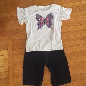 Children’s Pl top Butterfly 10/12 jeans 12